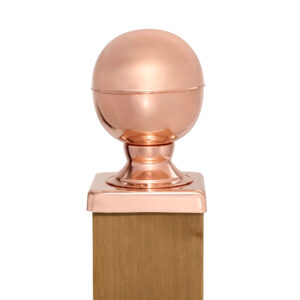 Copper Finial Globe Post Cap – 4×4, 5×5, 6×6