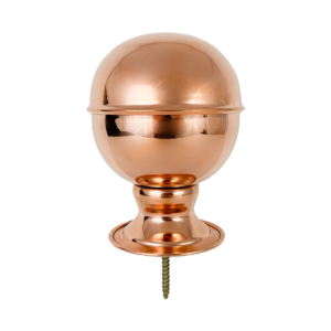 Copper Finial Globe Post Cap – (Screw-In)